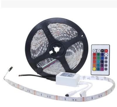 ไฟเส้นLED 12V Strip ชุดไฟ LED เส้น รุ่น 5050 RGB ชนิดสลับสี พร้อมรีโมทย์ 24W 5เมตร