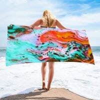 【Bathroom sale】 SummerBeach TowelFaced Velvet Quick Drying BathSquare BeachInitial Handfor Bathroom