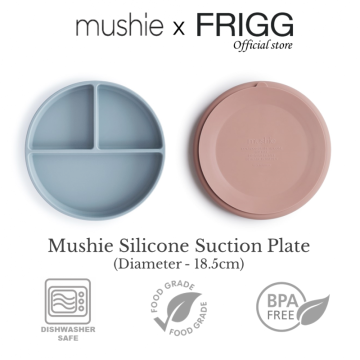 Mushie Stay Put Silicone Suction Plate (12 Colours) For Baby Feeding ...