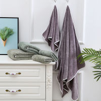 Purple s Bamboo Fiber Face Towel Bath Towel Set Velvet Thick Water-absorbent Soft Green Simple Bathroom Big Shower Towels