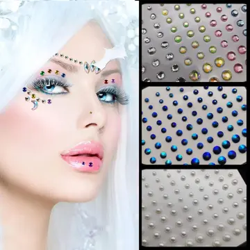 Mermaid Eye Accessories Fish Scale Rhinestone Face Stickers Glitter Makeup  Gel Pigment Eye Corner Eye Makeup Sequins