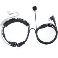 Walkie Talkie Throat Mic With Extendable Neckband Microphone Earpiece Headset For Motorola 2Pins CP040 EP450 CP200