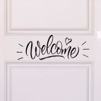 English Slogan Welcome Love Wall Stickers Modern Simple Ins Door Stickers Room Decoration Wall Paper Self-adhesive Wall Sticker Fuel Injectors