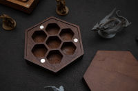 Dice Box DnD | BLACK WALNUT WOOD | Dice Vault | RPG Dice Set | Dungeons and Dragons Dice | DnD Dice Set | D&amp;D Dice