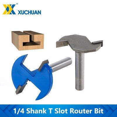 1pc 1/4 (6.35mm) 8mm Shank T-Slot T-Track Slotting Router บิตคาร์ไบด์ CNC End Milling Cutter Wood Router Bit