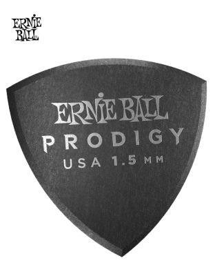 Ernie Ball Prodigy Large Shield 1.5 มม. ปิ๊กกีตาร์ไฟฟ้า หนาทนพิเศษ วัสดุ Delrin (สีดำ) ** Made in USA ** (Model#: P09332)