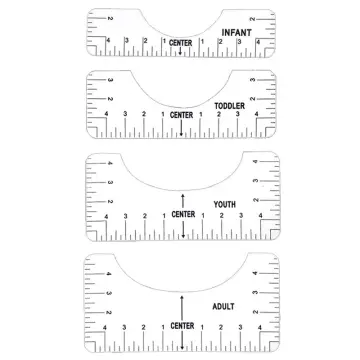 9pcs T-Shirt Ruler Guide for Vinyl Alignment, Tshirt-Ruler for Heat Press, Tshirt-Rulers to Center Vinyl, V-Neck/Round PVC Sewing Rulers for