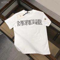 ✻ เสื้อยืดแขนสั้น คอกลม ผ้าฝ้าย พิมพ์ลายตัวอักษร M onc ler Tag