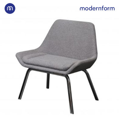 Modernform โซฟาโมเดอร์น  รุ่น BD-F9193 / 1 ที่นั่ง เบาะสีเทา ขาโครม รับประกันนาน 3 ปี