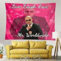 Mr.Pitbull 305 Mr.Worldwide พรม Y2k Live Laugh Love Meme พรมตกแต่งห้อง