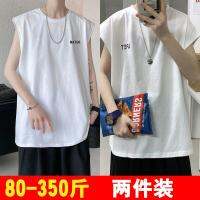 เสื้อยืดแขนกุดฤดูร้อนสำหรับผู้ชายกระแสน้ำขึ้นน้ำลงเพื่อผ่อนคลายมากขึ้นเสื้อโค้ทเสื้อกั๊กตัวใหญ่โลโก้โจ๊กเกอร์ Han เสื้อกล้ามซับใน