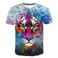 2023 casual animal/anime sleeve around neck T-shirt 3D hip-hop pattern male and female t-shirt personality