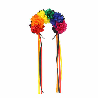 Festive Hairband Artificial Flower Hairband Prom Party Headwear Halloween Hair Accessories Cosplay Hair Hoop