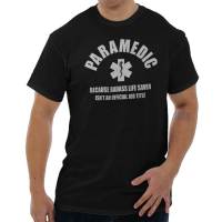 Because Badass Life Saver Isnt An Job Title Emt Ems Medical Paramedic T Shirt Cotton Tshirt Gildan