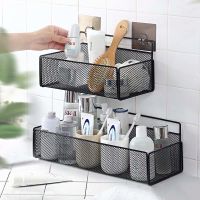 Bathroom Shelf Organizer ชั้นวางในห้องน้ำ ชั้นวางของในห้องน้ำ แบบติดผนัง ไม่ต้องเจาะผนัง ที่วางเป้นแบบตาข่ายเหล็ก ระบายน้ำได้ดี ไม่อับชื้น ชั้นวางของในห้องน้ำไม่เจาะผนัง Bathroom Shelving ชั้นวางของในห้องน้ำสวยๆ จัดห้องน้ำให้เป็นระเบียบ