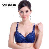 （A So Cute） SVOKOR ผู้หญิงยกทรงแฟชั่นเซ็กซี่คอวีสีทึบหน้าอก PadSlingBreathable ElasticityWomen ยกทรง