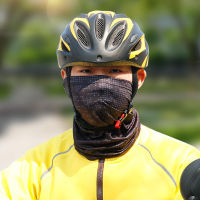 Summer Face Mask Cool UV Protection Black Green Dustproof Regulable Drawstring Free Size Face Coverings for Cycling