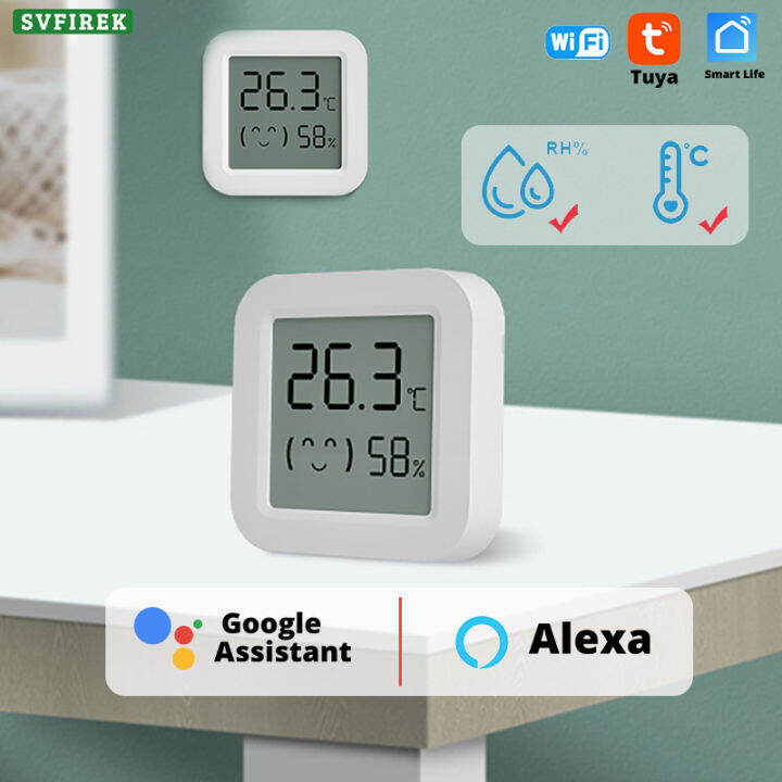 Wifi Tuya Smart Temperature Sensor LCD Digital Display Indoor