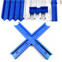 รางงานไม้ T Slot Cross Connector Track Mitre Gauge Guide Rail เลื่อยวงเดือนพลิกตาราง Track สี่แยก Parts