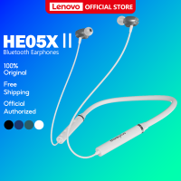 Lenovo HE05X Ⅱ หูฟังบลูทูธไร้สาย แฮนด์ฟรี หูฟังไร้สาย หูฟังออกกำลังกาย Bluetooth 5.0 Ipx5 แบตเตอรี่ยาว หูฟัง sport เสียงเบส หูฟังไอโฟน neckband หูฟังกี