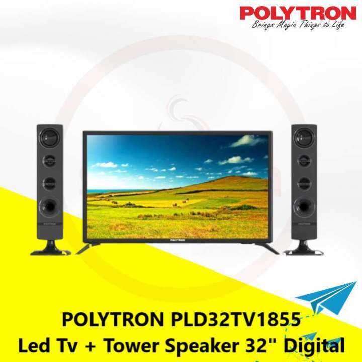 POLYTRON PLD32TV1855 Cinemax Digital LED TV 32" + Speaker Tower TN932