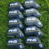 ผ้าคลุมไม้กอล์ฟ PING Golf Club Headgear Iron Cap Cover Protective Case Unisex ผ้าคลุมไม้กอล์ฟ PING