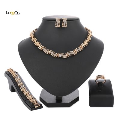 【lz】﹍✢  Dubai 18K banhado a ouro conjunto de jóias para mulheres jóias de luxo Africano Beads Designer casamento personalizado nupcial conjunto de jóias atacado moda