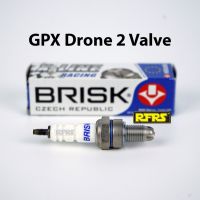 หัวเทียน BRISK X-Line 4 เขี้ยว แกนเงิน GPX Drone 2 Valve Spark Plug (7X41ROAN) รองรับทุกน้ำมัน Made in EU