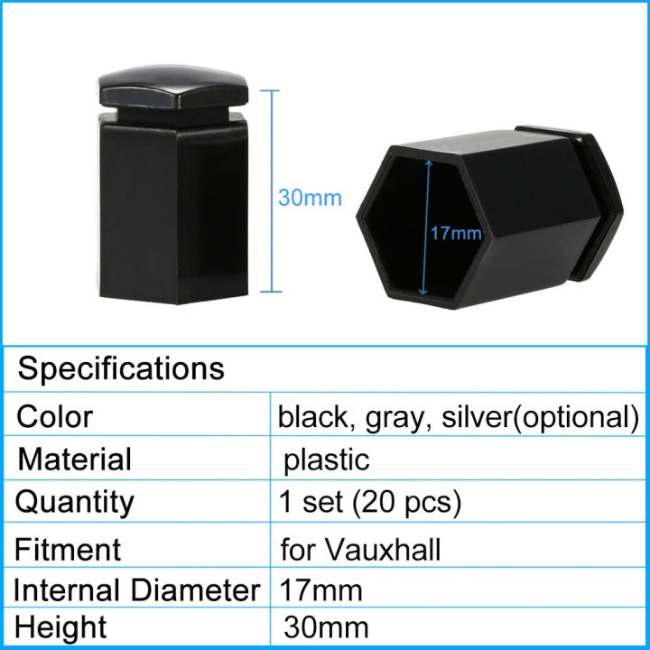 รถจัดแต่งทรงผม-17-30-มม-สีดำ-20-ชิ้น-เซ็ตยานพาหนะรถยนต์ล้ออ่อนนุช-bolt-ฝาครอบสำหรับรถยนต์-vauxhall-shop5798325