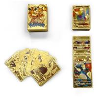 54pcs Pokemon 2022 Trading Metal Gold Cards Vmax GX Energy Cards English French Spanish Pikachu Charizard Bets Toys for Children