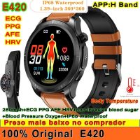 ▪ 2023 E420 Smartwatch ECG PPG AFE HRV Blood Sugar Blood Pressure Oxygen Body Temperature Monitor IP68 Waterproof Smart Watch Men