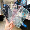 Rixuan Casing Silikon Glitter, Pelindung Belakang TPU Lembut Bintang Berkilau Transparan untuk OPPO A54 A94 A15 A15S A5S A3S A1K A7 A53 A52 A92 A37 A59 F1S A83