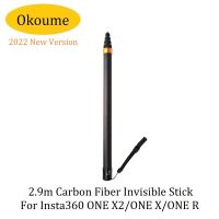 2.9M คาร์บอนไฟเบอร์ไม้เซลฟี่แบบมองไม่เห็น,สำหรับ ONE X2 /One R/one X 290ซม. อุปกรณ์เสริมสำหรับ Gopro โซเชียล360