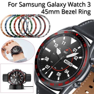 Bezel Ring For Samsung Galaxy Watch 3 45mm Cover Protection Rings Bumper Adhesive Anti-Scratch Protection Cover Accessories Cases Cases