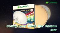 HOT** Nagas ไฟเพดาน LED รุ่น นวัตกรรม Smart Star Remote 30 Watt 3 แสง ควบคุมโดยรีโมท ประหยัดไฟ รับประกัน 1 ปี ( 1 ชุด ) รีโมท ไม้ กระดก จู น รีโมท รั้ว รีโมท รีโมท บ้าน จู น รีโมท