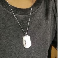 สร้อย​dogtag​ สร้อยคอสลักชื่อ​ สร้อยคอป้ายชื่อผู้ชาย​ ของขวัญวันเกิดผู้ชาย​ สร้อยป้ายทหาร​ สร้อยชื่อตัวเอง