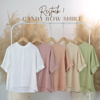 candy bow shirt เสื้อกระดุมหน้า โบว์หลัง มีให้เลือก 5 สี