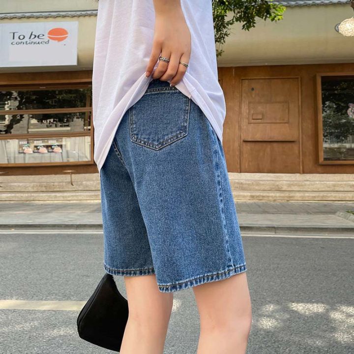 korean-style-classic-denim-shorts-women-summer-blue-high-waisted-shorts-wide-leg-pants-streetwear-stright-jeans-womens-shorts