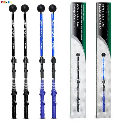 Source factory direct sales golf corrector folding action telescopic swing stick aid golf