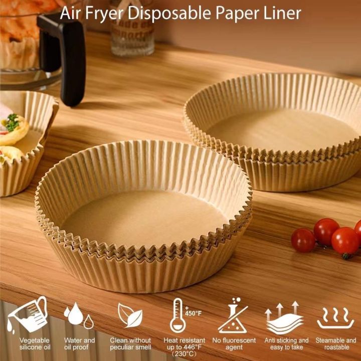 100pcs/50pcs 16/20cm Air Fryer Disposable Paper Liner Non-Stick