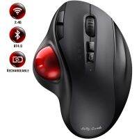 SeenDa Wireless Trackball Mouse 2.4G+Dual Bluetooth 4.0 Ergonomic Mouse Rechargeable Mouse for Mac Windows Computer Laptop PC