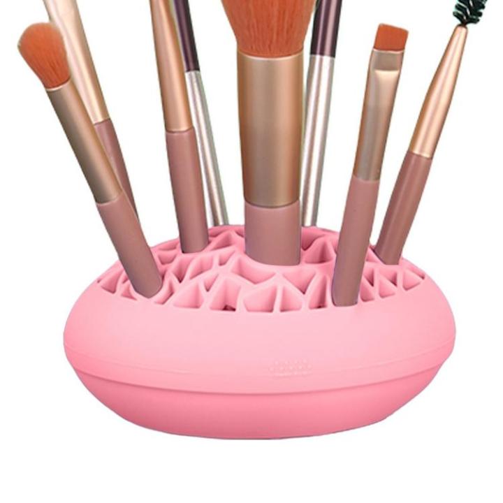 silicone-makeup-brush-holder-organizer-portable-desktop-organizer-for-cosmetic-brushes-makeup-brush-stand-holder-for-toothbrushes-pens-scissors-other-small-items-feasible