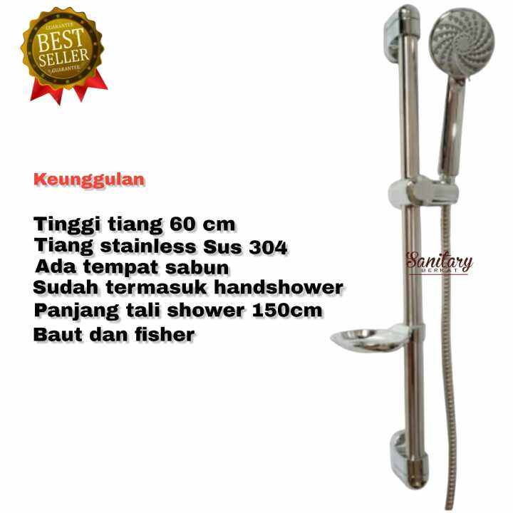 Shower 5 jenis semprotan air+ tiang shower kamar mandi STAINLESS STEEL