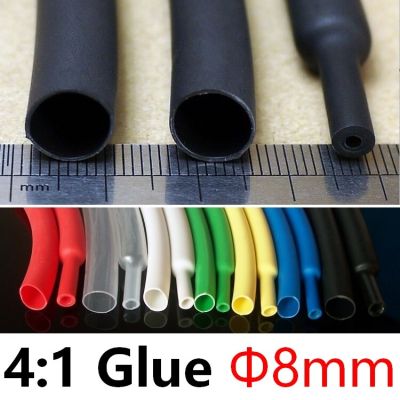 Diameter 8mm Heat Shrink Tube 4:1 Ratio Dual Wall Thick Glue Waterproof Wire Wrap Insulated Adhesive Lined Cable Slveeve Cable Management