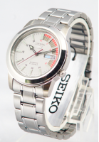 นาฬิกา SEIKO 5 Automatic รุ่น SNKK25K1 นาฬิกาข้อมือผู้ชายสายแสตนเลส หน้าปัดขาว/แดง สุดหรู - มั่นใจ ของแท้ 100% รับประกันศูนย์ 1 ปีเต็ม