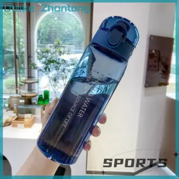750ml Leak Proof Flat Slim Water Bottles Plastic Transparent Portable Juice  Cups Colorless