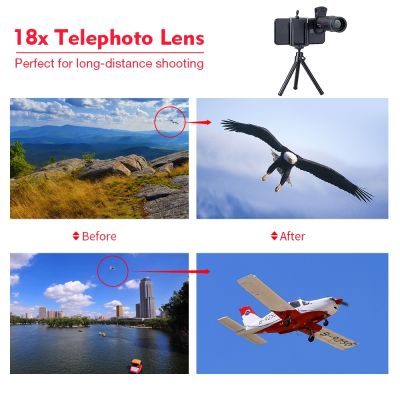 18X Telescope Zoom lens Monocular Mobile Phone camera Lens for iPhone Samsung Smartphones for Camping hunting Sports Smartphone LensesTH