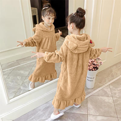 Hooded Children Bathrobes Baby sleepwear For Girls Pyjamas Nightgown Kids Sleepwear Dreessing Gown