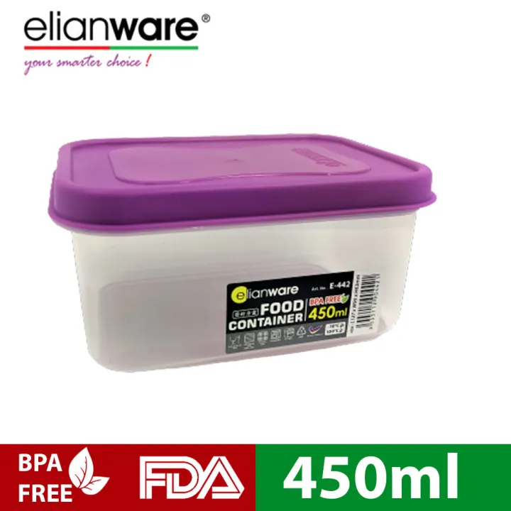 Elianware Food Container 450ml BPA Free Food Container Stackable