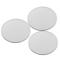 Silver Round Mirror Plate Candle Plate Organizer Vanity Tray 3Pcs Decorative Mirror Trays for Wedding Wall Decor Home Accent